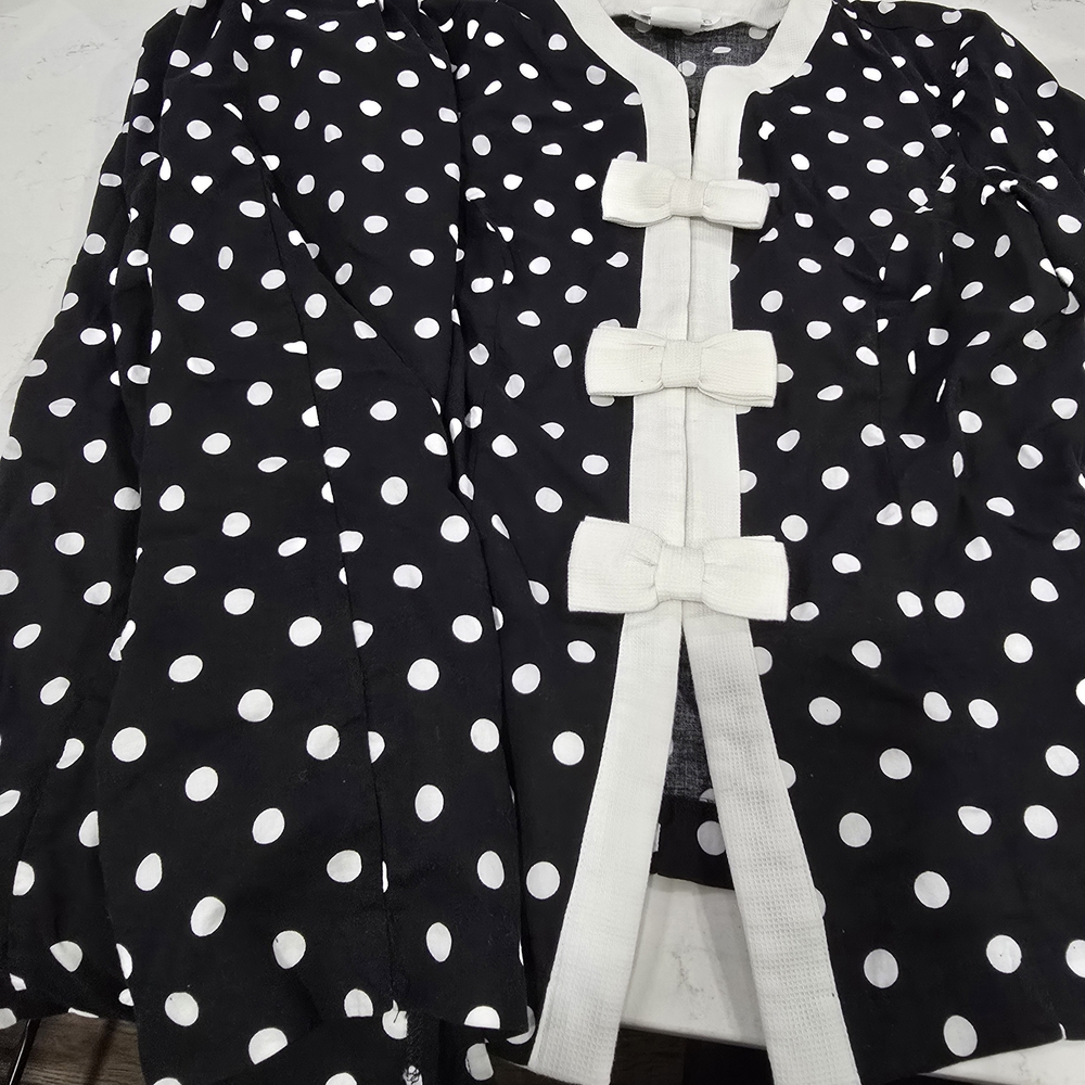Studio C Black and White Polka Dot Top And Skirt